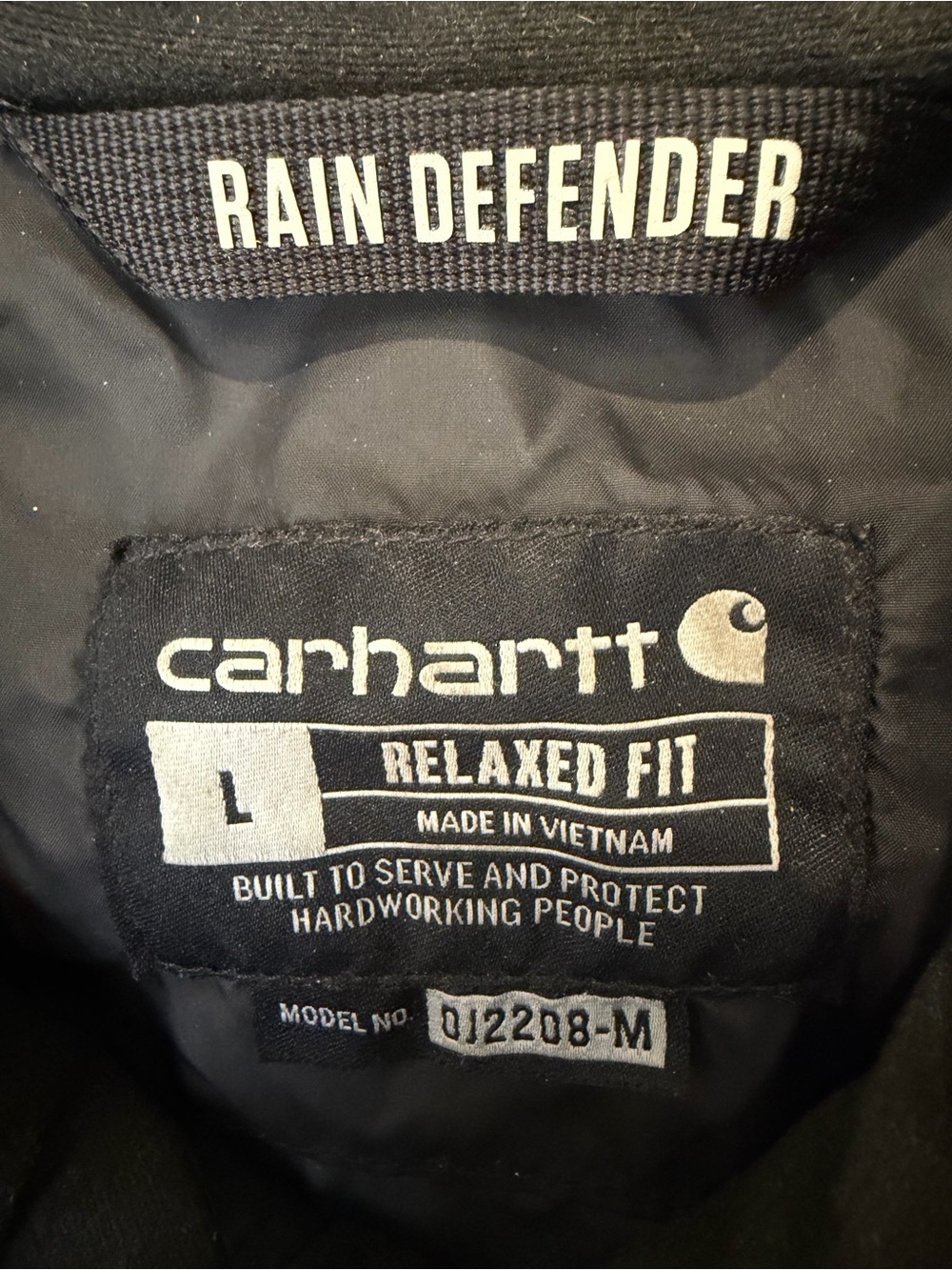 Carhartt Gilliam Rain Defender Men’s Black Quilted Puffer Jacket - Picture 8 of 13